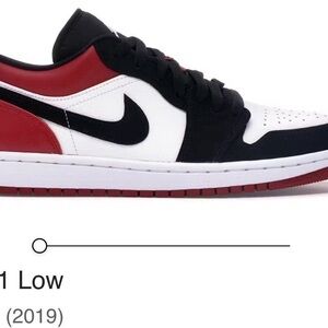 Nike Air Jordan 1 Low Black Toes (Size 10.5 Men)